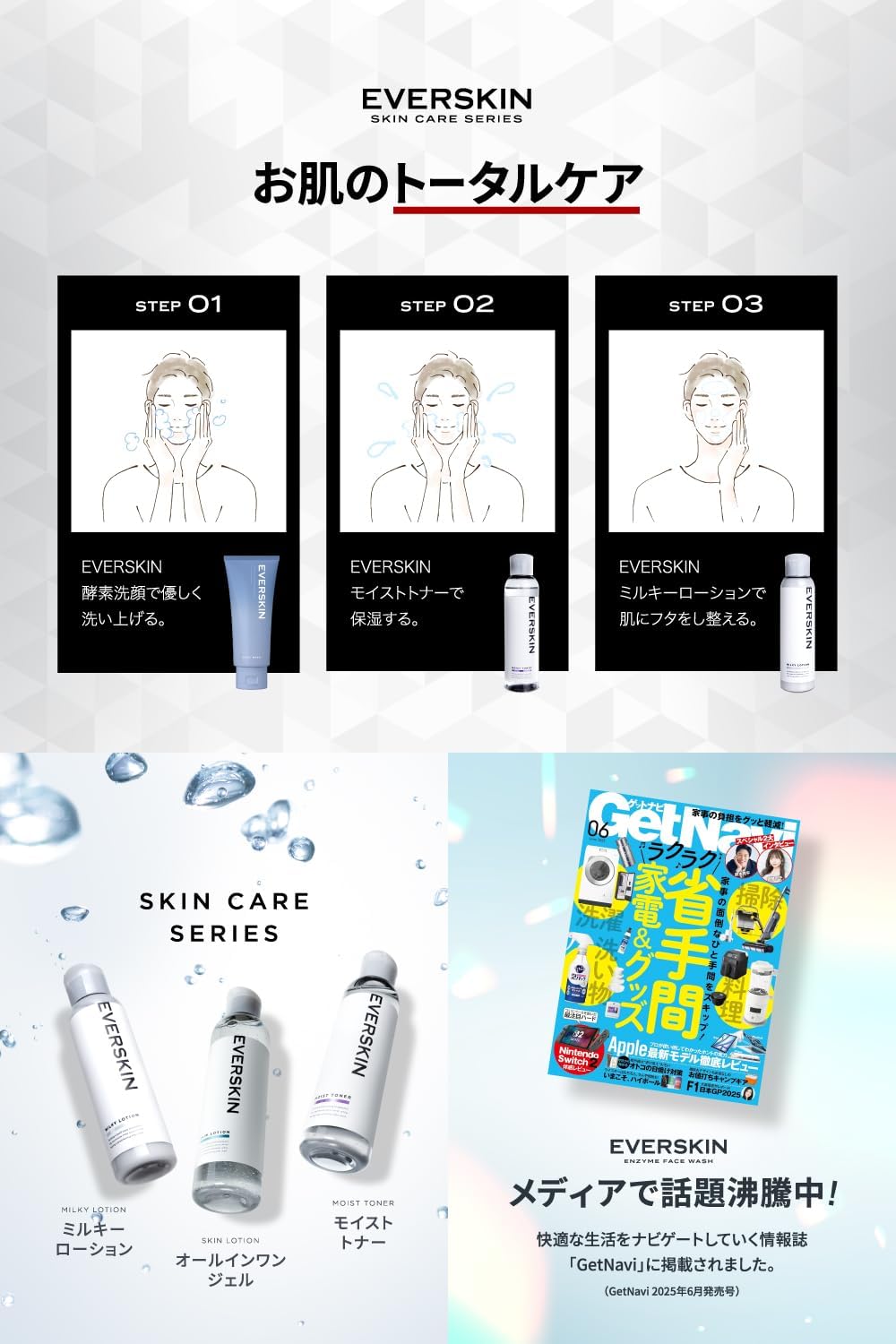 Men's Facial Cleansing Foam, Enzyme Facial Cleanser, Foam Wash