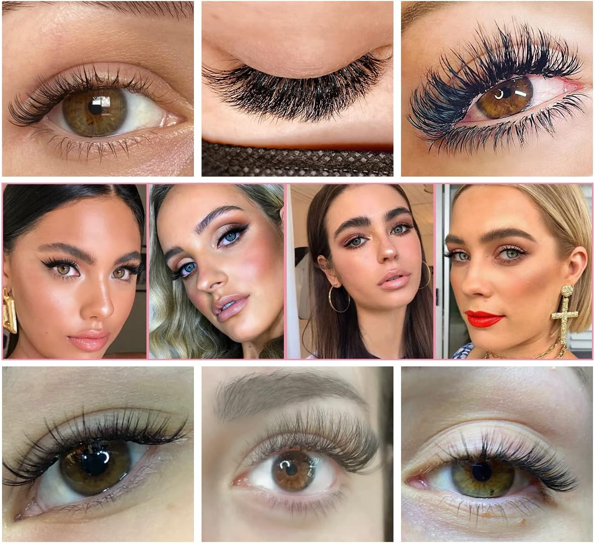 3 Boxes Eyelash Extensions 0.10mm C Curl 8mm-14mm Black Handmade False Eyelashes Natural Long Individual Eyelash Extensions Fake Eyelashes Makeup Beauty Cosmetic Thick Big Eyes 20D Double Layer 3D