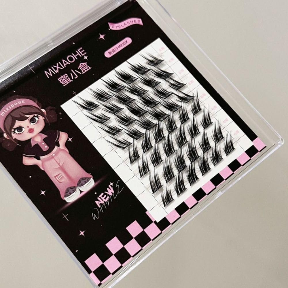 single cluster foxeye effect handmade natural false eyelashes makeup eyelashes personal segmented eyelashes eyelash extension