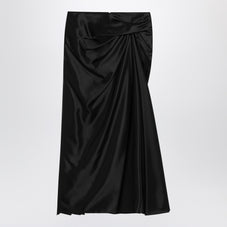 Balenciaga バレンシアガブラックウォッシュコットンマキシスカート - Image 7
