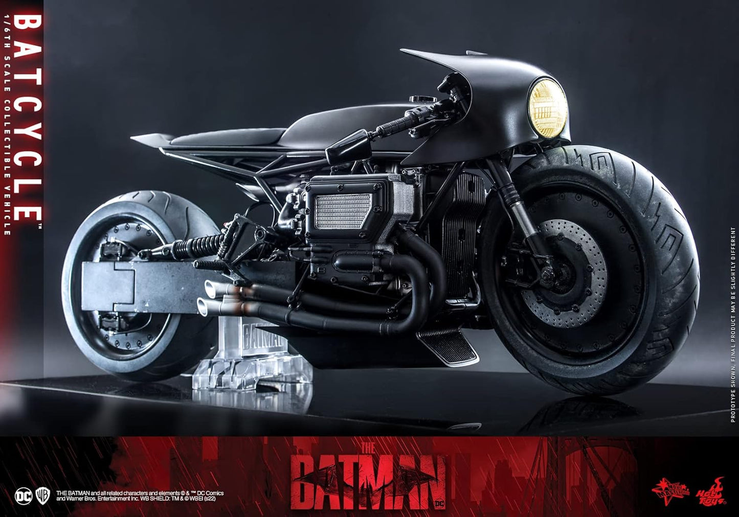 Movie Masterpiece The Batman - Batcycle 1/6 Scale Vehicle Black