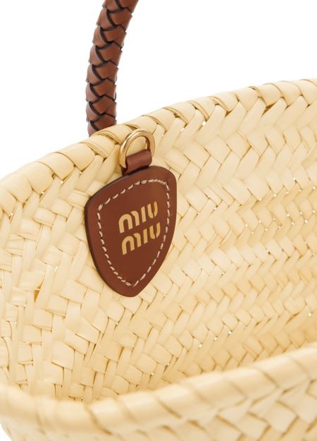 MIU MIU Small raffia tote bag - Image 7