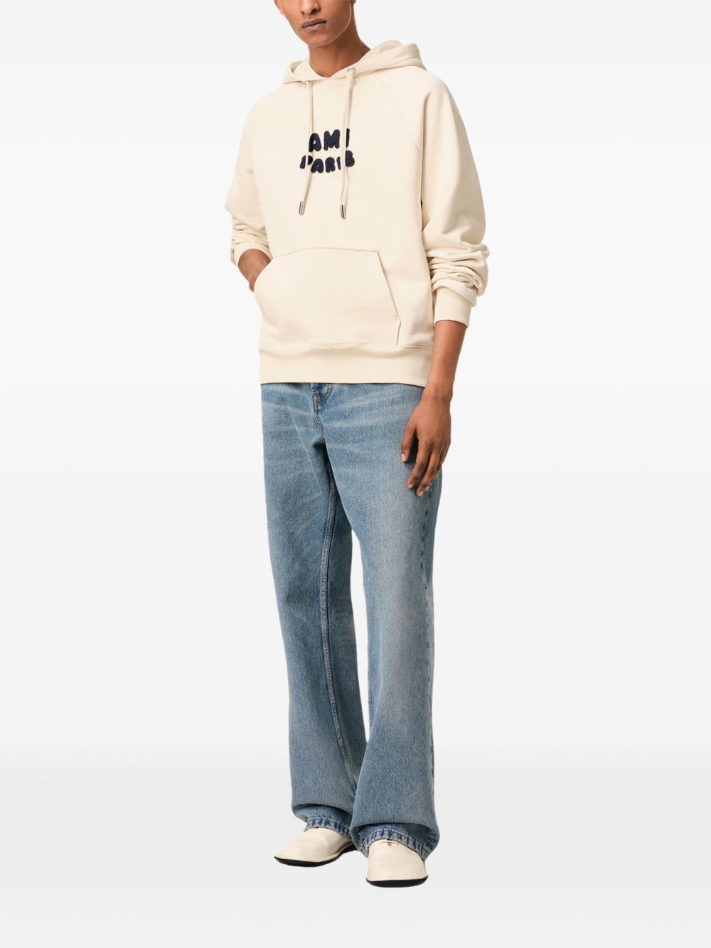 Ami Paris アミパリのロゴコットンパーカー - Image 7