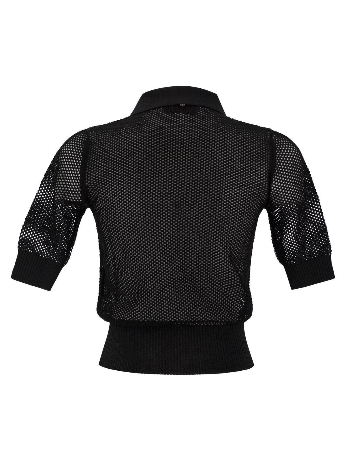 Sportmax SportMax Casta Mesh Knit Polo Shirt - Image 7