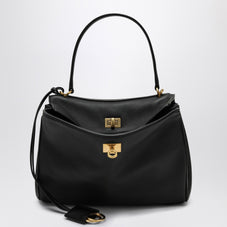 Balenciaga バレンシアガブラックレザークラッシュ M ショルダーバッグ - Image 7