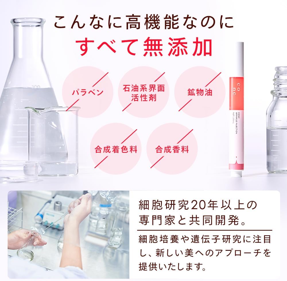 CONC Wrinkle Injection, 0.1 fl oz (2.5 ml), Micro Needle Serum, Needles, Serum, Under the Eyes, Nasolabial Line, Needle Shot, Next Generation Type, Retinol Formulation, Present, Gift