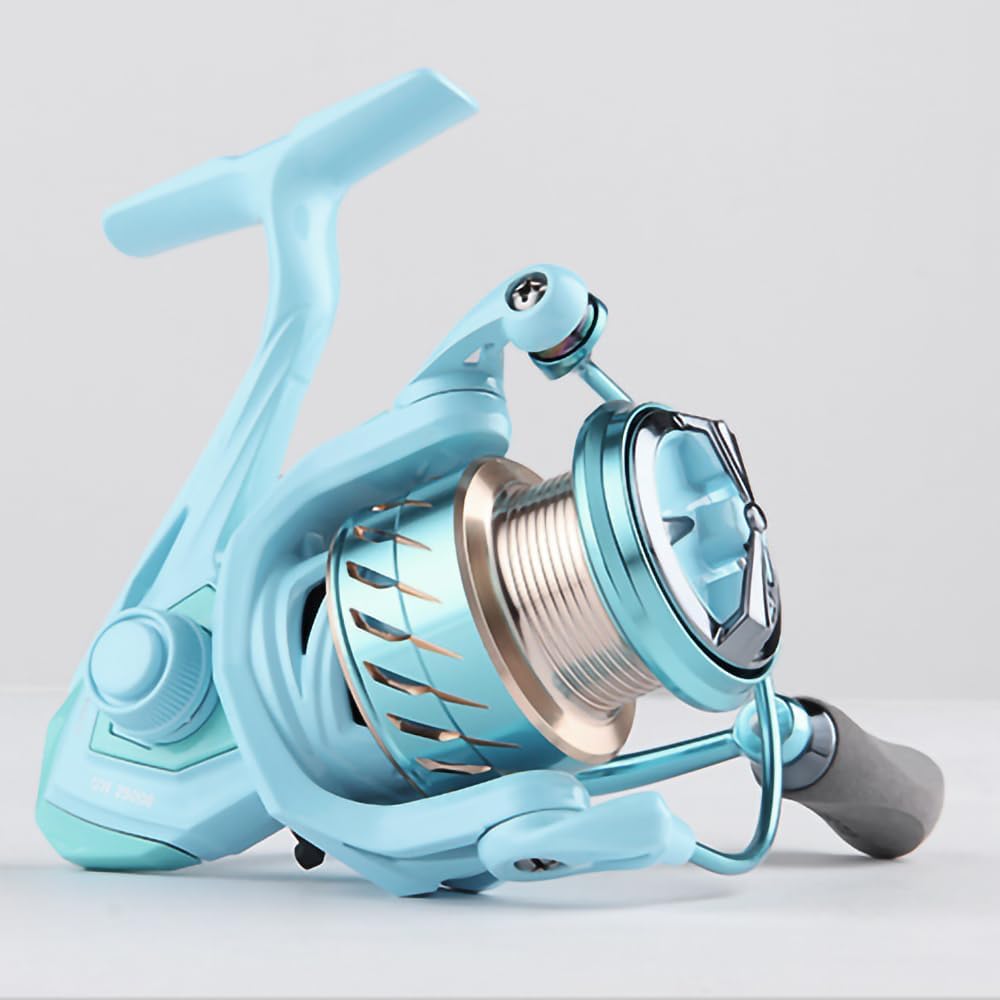 Spinning Reel, 3000, Trout Reel, Shore Riging, Gear Ratio, 5.2:1, Maximum Drag Force: 17.7 lbs (8 kg), Left and Right Interchangeable Handle, Root Fishing, Trout, Sea Bass, Fishing, Fishing, Flounder,