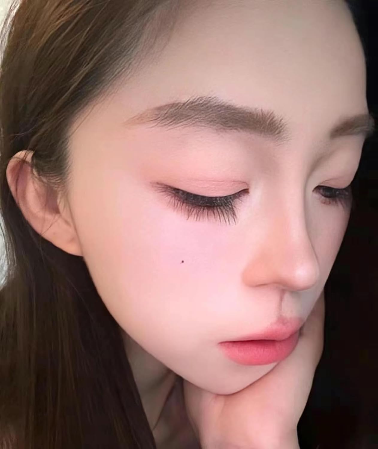 False Eyelashes Natural Popular I Curl Straight Eyelashes 5 Pairs Natural Dense False Eyelashes Transparent Stem Western Fashion Products Reusable False Eyelashes Soft Core (ba01)