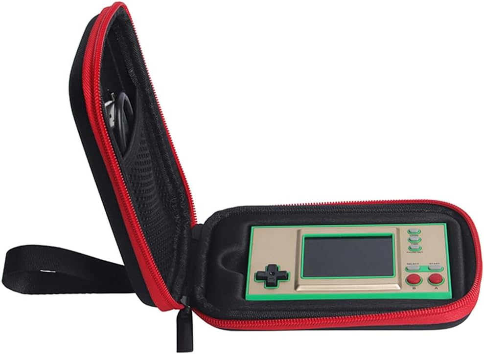 収納ポーチ forゲームやウオッチ収納バッグ for Game & Watch 収納ケース 硬質EVA防水保護キャリーケースゲーム機アクセサリー (レッド)