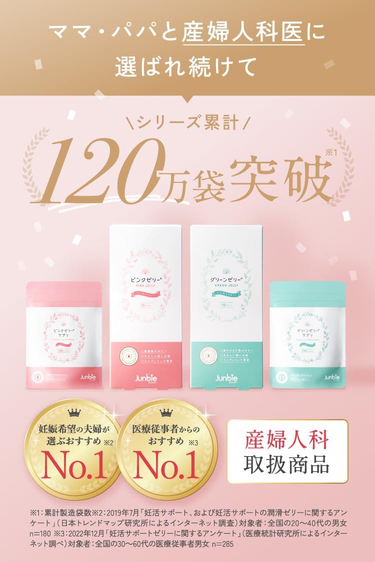【Gynecological Handling】Rincal Green Jelly Supplement Junbee Fertility Supplement for Boys, No Additives, Folic Acid 400μg, Made in Japan, 30-Day Supply