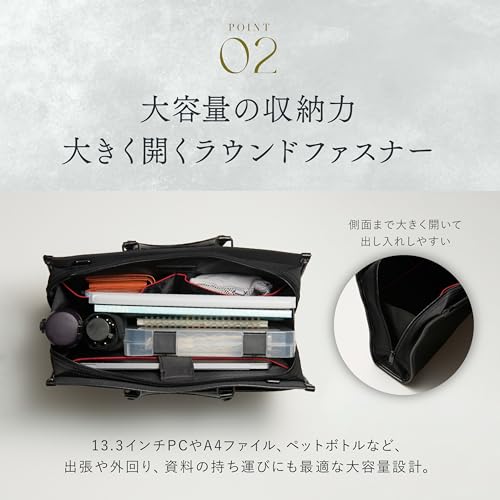 Grevio Men's Business Bag, Large Capacity, Water Repellent, Freestanding, Business Trip, Job Hunting Bag, Recruit Bag, A4, Black, Navy, Navy Blue