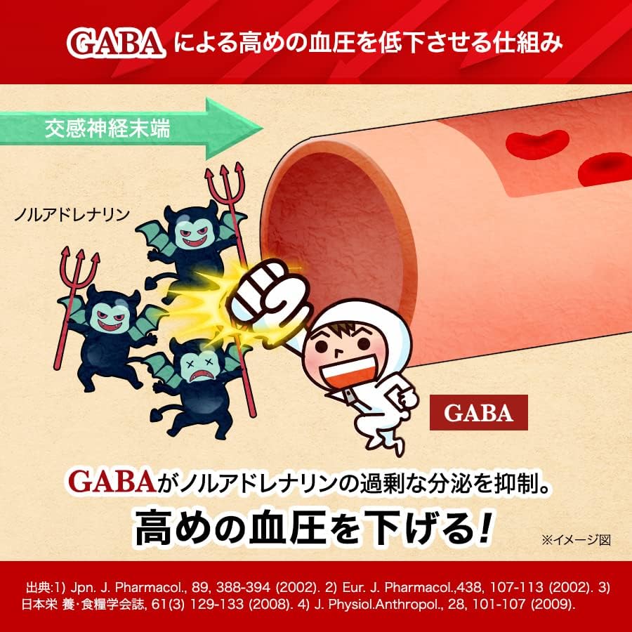 血圧対策Wケア GABA 40mg 血圧 ストレス 疲労感 機能性表示食品 サプリメント 血圧を下げる ギャバ サプリ 30日分 (3個)