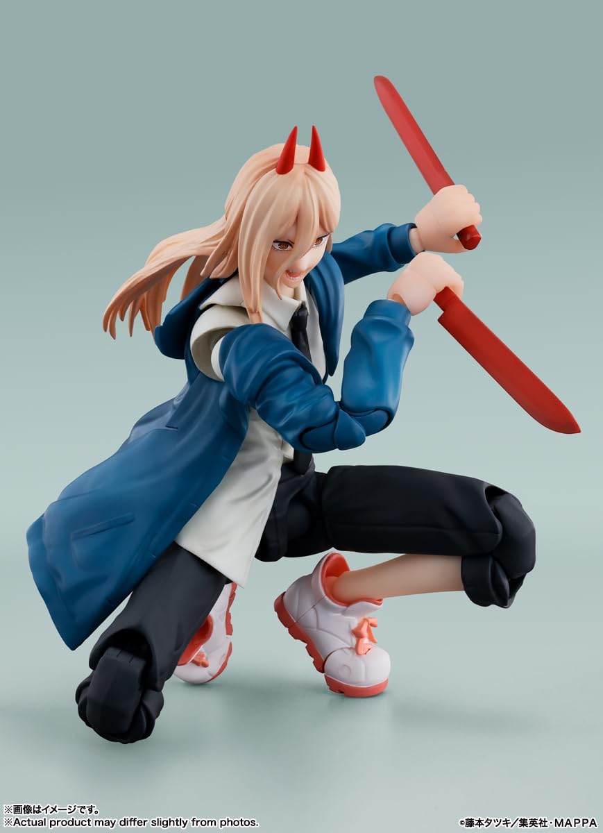 BANDAI SPIRITS S.H. Figuarts Chainsaw Man Power, Approx. 5.7 inches (145 mm), PVC & ABS, Pre-painted Action Figure