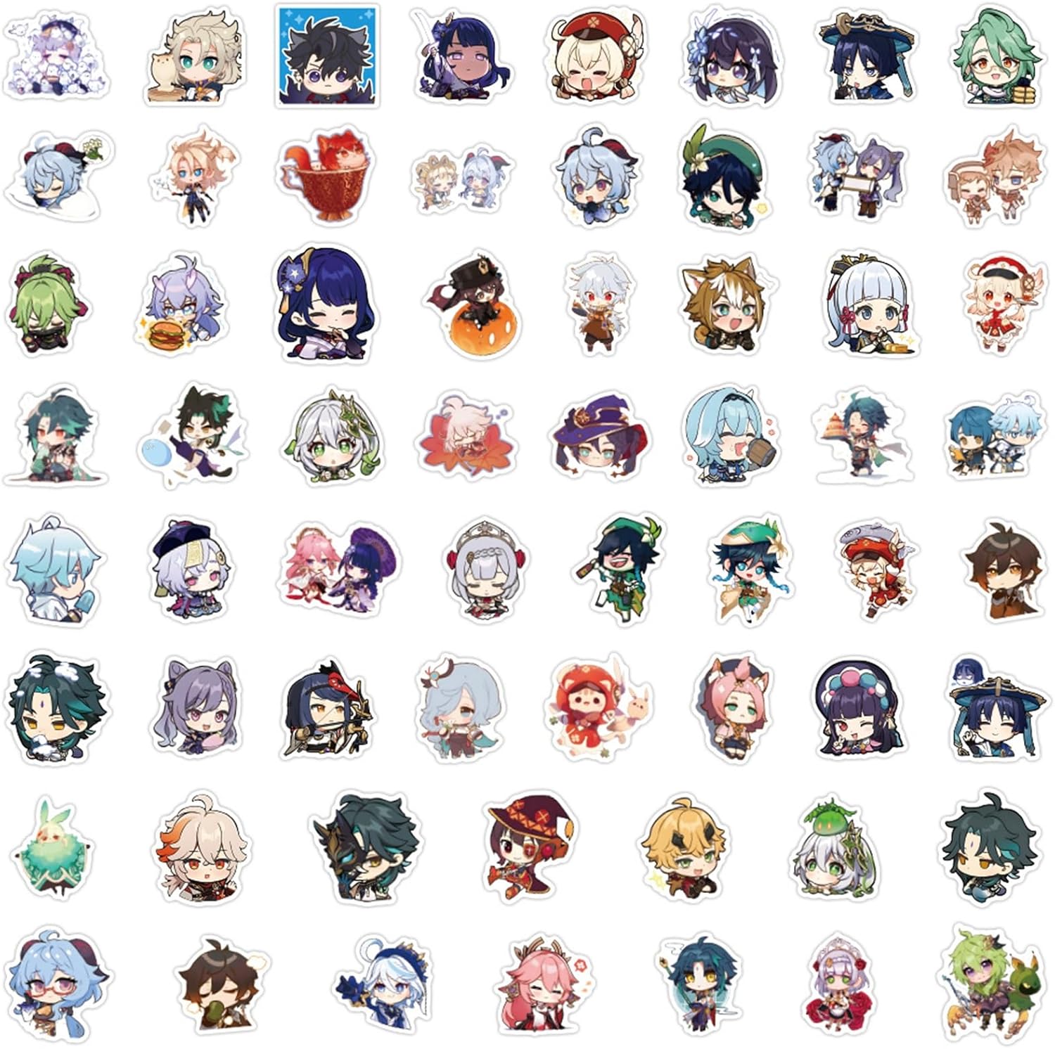 Genshin Impact Furina Goods Water God Lucky Bag Set Badge Acrylic Stand Wall Hanging Birthday Present Gift (Furina)