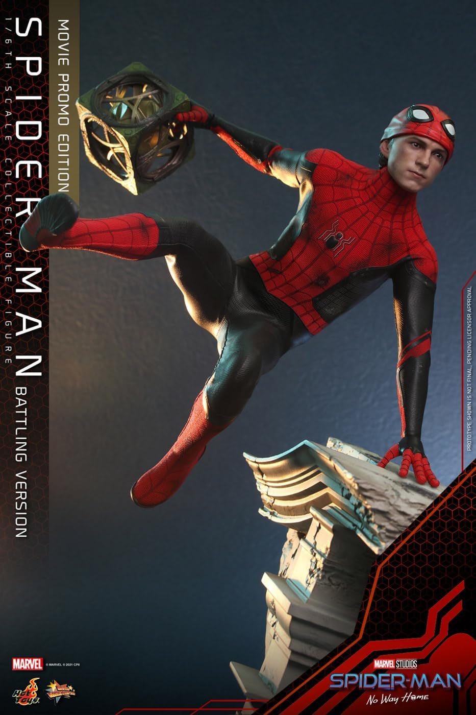 Movie Masterpiece Spider-Man: No Way Home 1/6 Scale Figure Spider-Man (Battle Version) [Promo Edition]