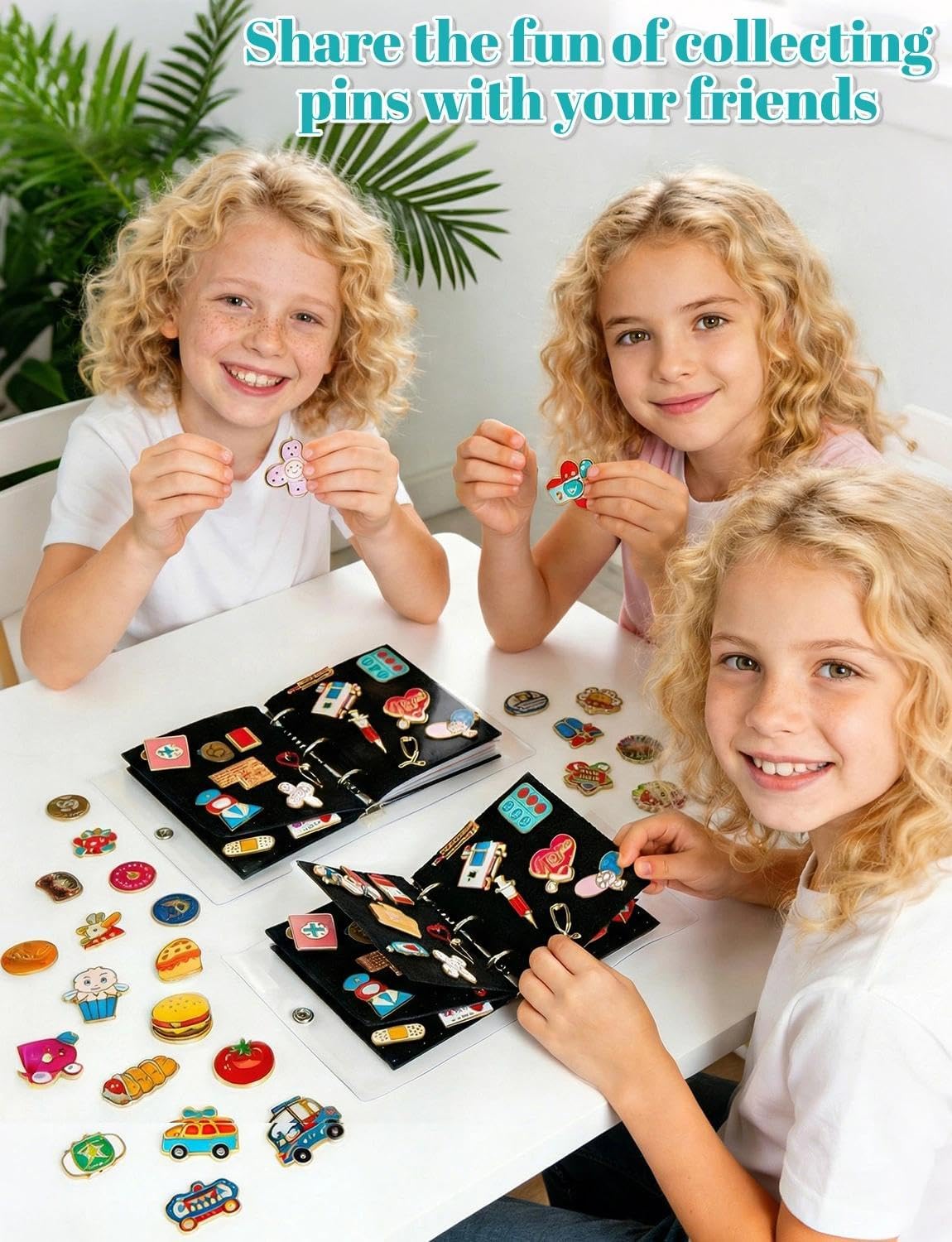 2 unids Mini esmalte Pin Display Book Portable Pin Trading Book Organizador caso | Mini tablero de pines con páginas protectoras, carpeta compacta para mostrar insignias, broches, colecciones de joyas