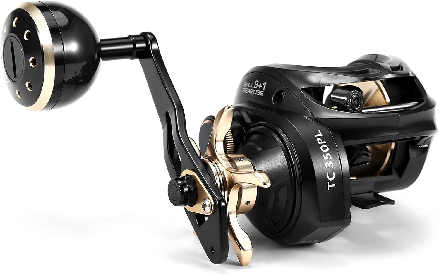 Carbon Fiber Baitcasting Reel 9+1BB Fishing Reel High Speed 6.3:1 Gear Ratio Magnetic Brake System Right Hand Baitcaster Reel