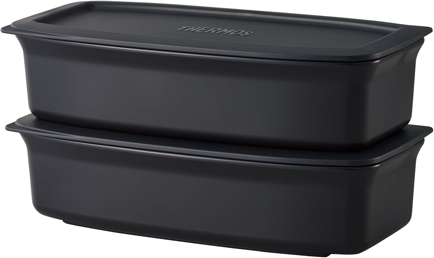 Thermos Vacuum Insulated Soup Lunch Set 1000ml Smoke Black JEA-1001 SMB