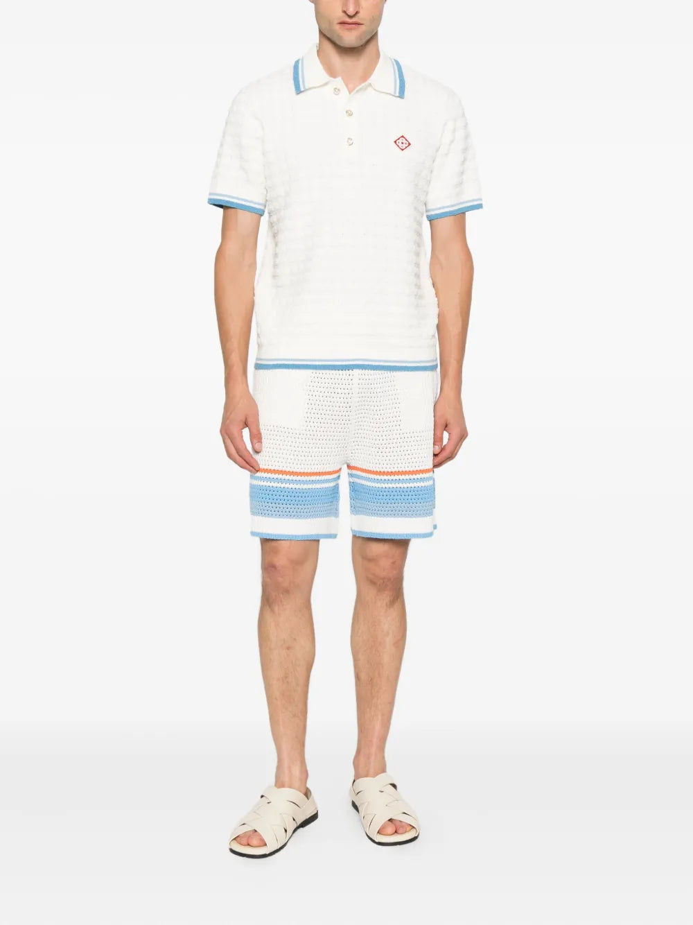 Casablanca 縞模様のディテール付きカサブランカポロシャツ - Image 7