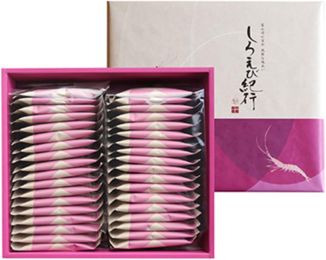 Toyama Specialty Product, Shirobiyuki Hidesuya Confectionery Sasaraya White Shrimp Souvenir Gift, Hokuriku Specialty Packaging (2 Sheets x 36 Bags)