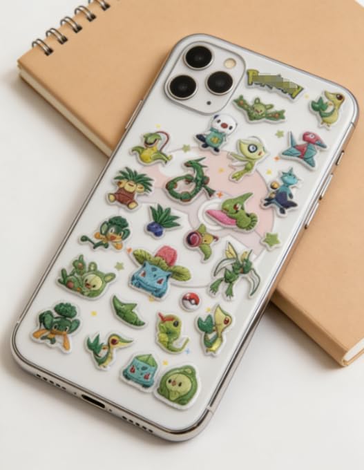 3D Pokemon Stickers, 4 Pieces, Relief Sticker Set, Pikachu Marshmallow Style, Tile, Notebook, Cute, Gift for Kids, Popular, Small Item