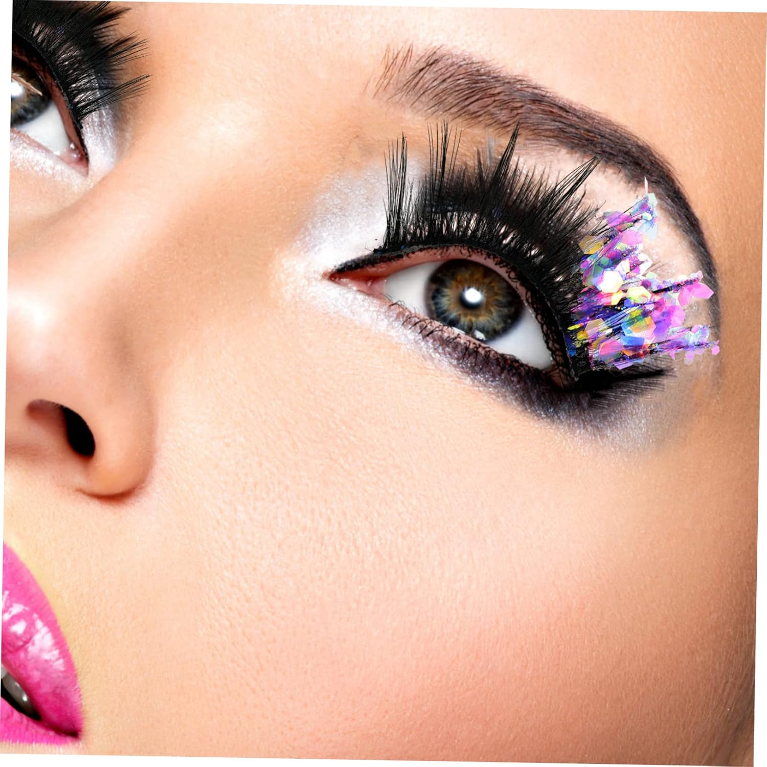 3 Pairs Fluorescent False Eyelashes Cosplay Eyelashes Lashes Costume Dramatic Eyelashes Fluffy Eyelashes False Eyelashes Natural Look Fiber