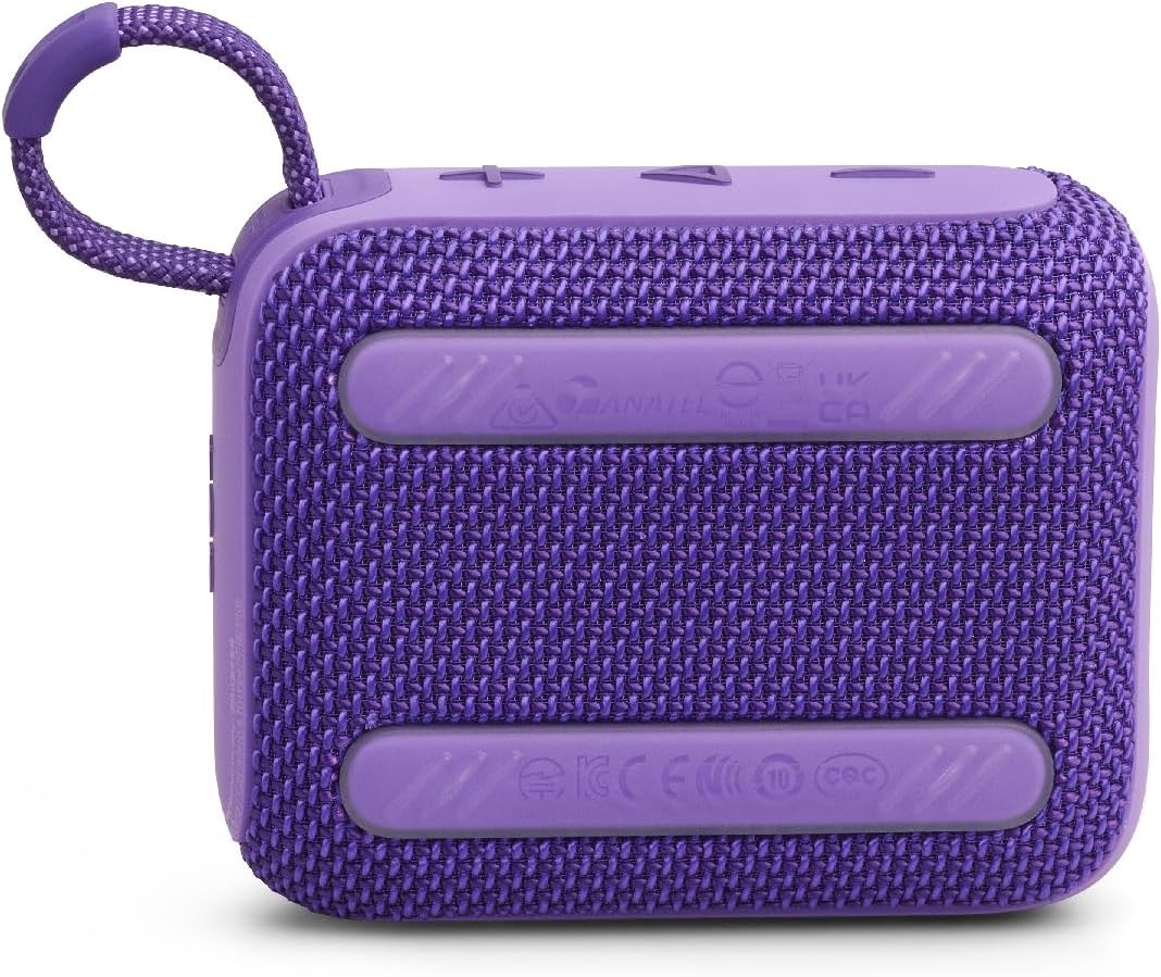 JBL GO 4 Portable Bluetooth Speaker IP67 Waterproof Dustproof Compact Lightweight Outdoor Auracast 45mm Driver (Purple)