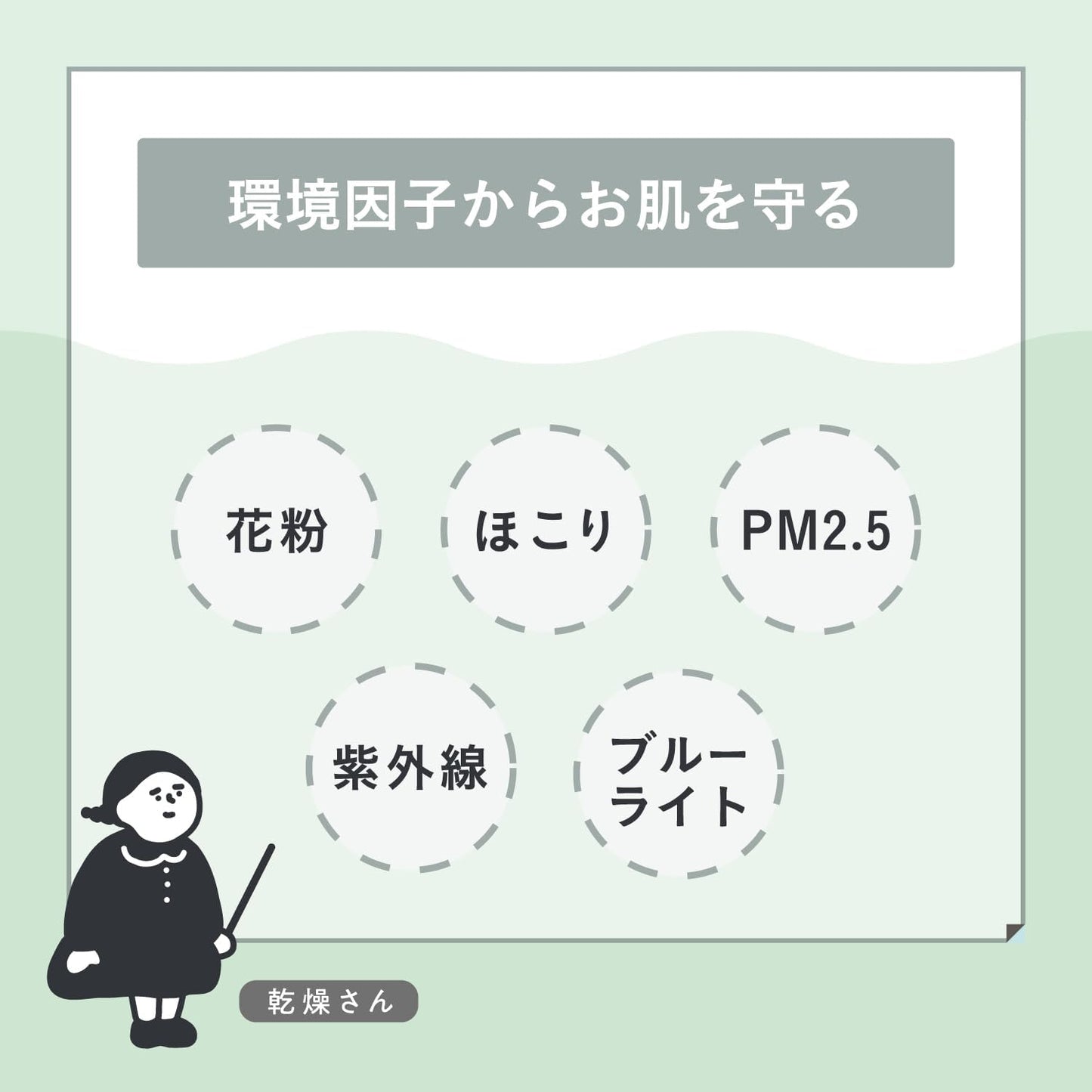 Styling Life Natural Cream Dry Moisturizing Skincare Base Deer Green (Makeup Base) [Redness Cover CICA Green!] Moisturizing Skincare Base for Dry Skin!