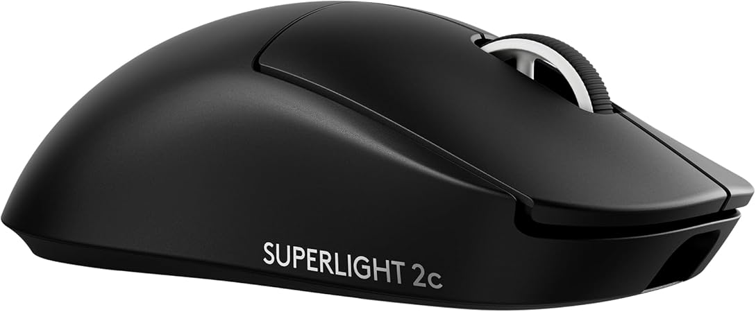 Logicool G-PPD-004WLCO-BK G 8,000 Hz Polling Rate PRO X SUPERLIGHT 2C Compact Wireless Gaming Mouse, Lightweight, 1.8 oz (51 g), LightForce Hybrid Switch, LIGHTSPEED HERO2 Sensor, USB Type-C Charging