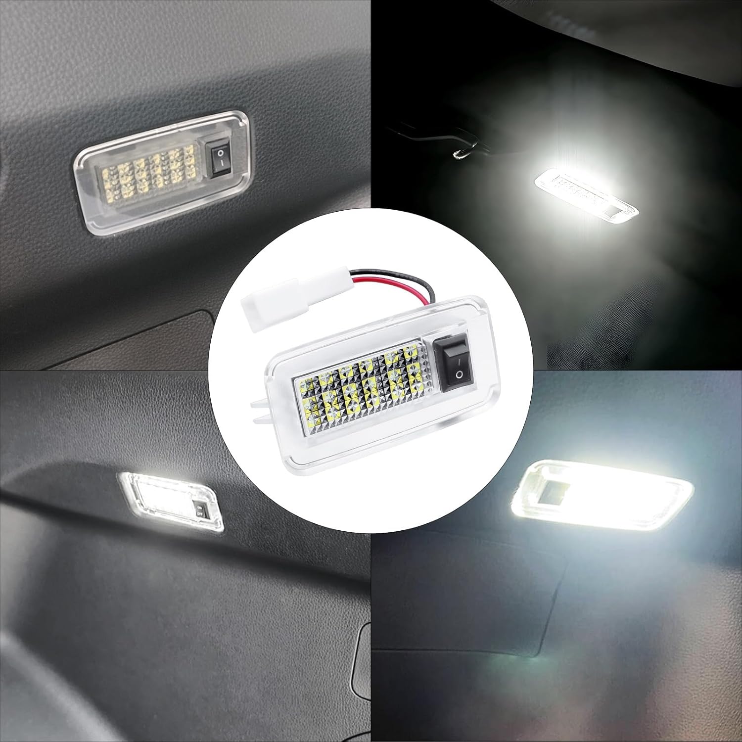 LED Luggage Lamp, For Toyota Voxy Noah 90 Series, Corolla Cross, 10 Series, Harrier, 80 Series, Century, Etc., Luggage, Room Lamp, White, Custom Parts, Switch Included, Genuine Replacement, Car