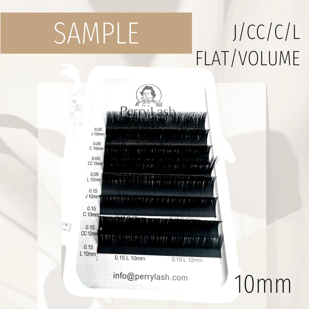Perry Lash Sample Case Eyelash Extensions J Curl C Curl CC Curl L Curl 10mm Perry Lash Volume Lash Flat Lash Eyelash Extensions Matsueku Eyelash Extensions Matsuexaron Trial