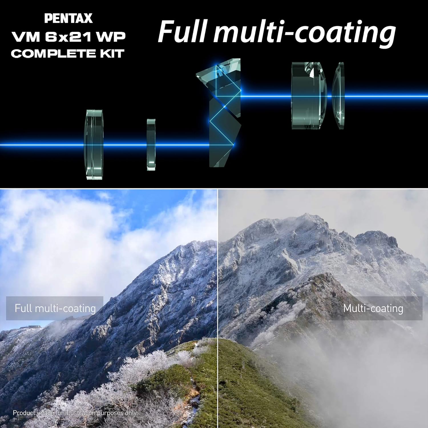 PENTAX 単眼鏡 VM 6x21 WP コンプリートキット 専用スマートフォンアダプターとマクロスタンド、光学性能に優れた明るくクリアな6倍倍率単眼鏡が付属しています。