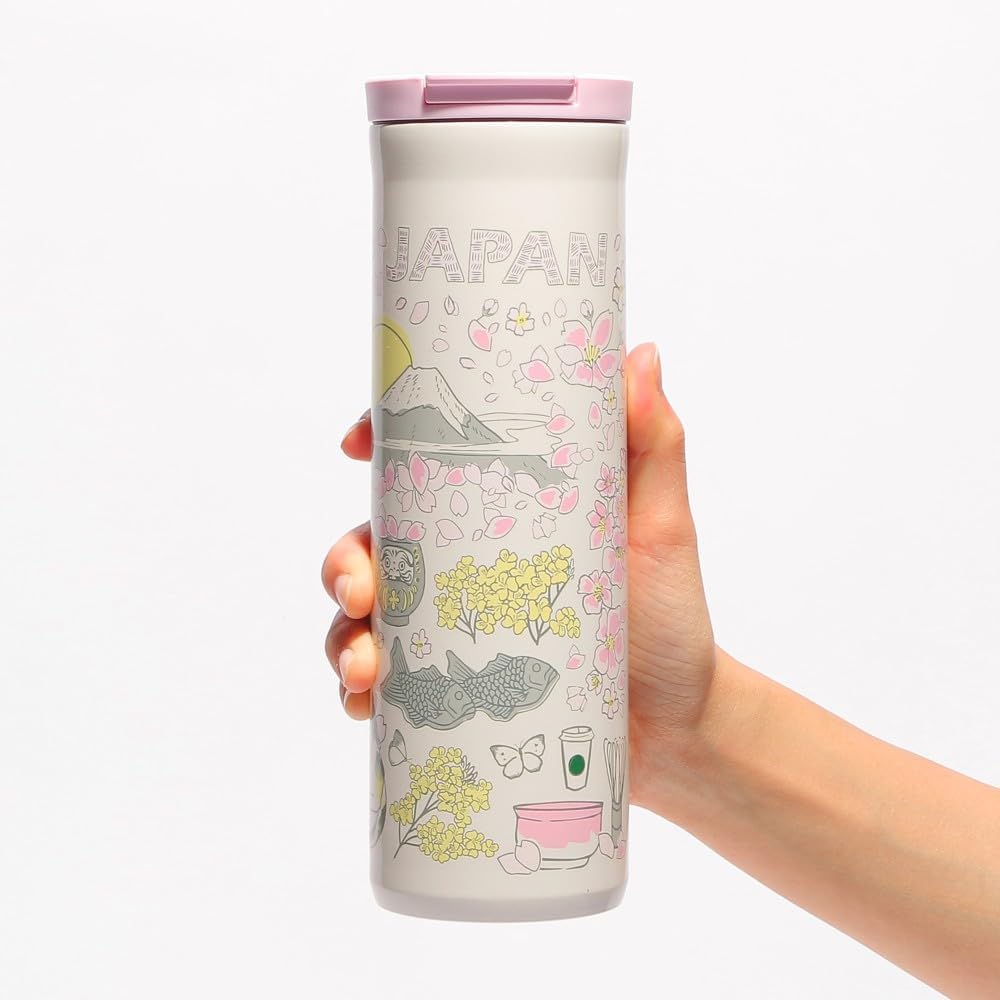 Starbucks Tumbler Japan Limited Edition, Been There Series, Botella de acero inoxidable, Japan SPRING, 16.5 fl oz (16.0 fl oz)