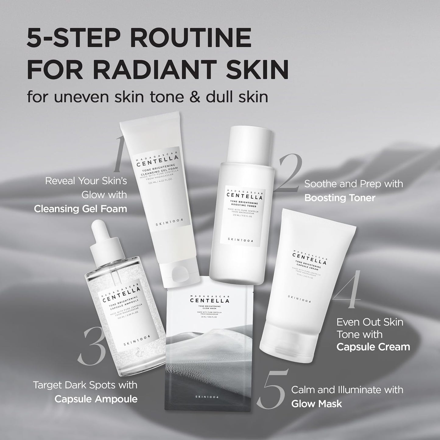 SKIN1004 Tone Brightening Capsule Ampoule, 3.4 fl oz (100 ml), Tone-Brightening Capsule Ampoule, 3.4 fl oz (100 ml), Whitening Care, Serum