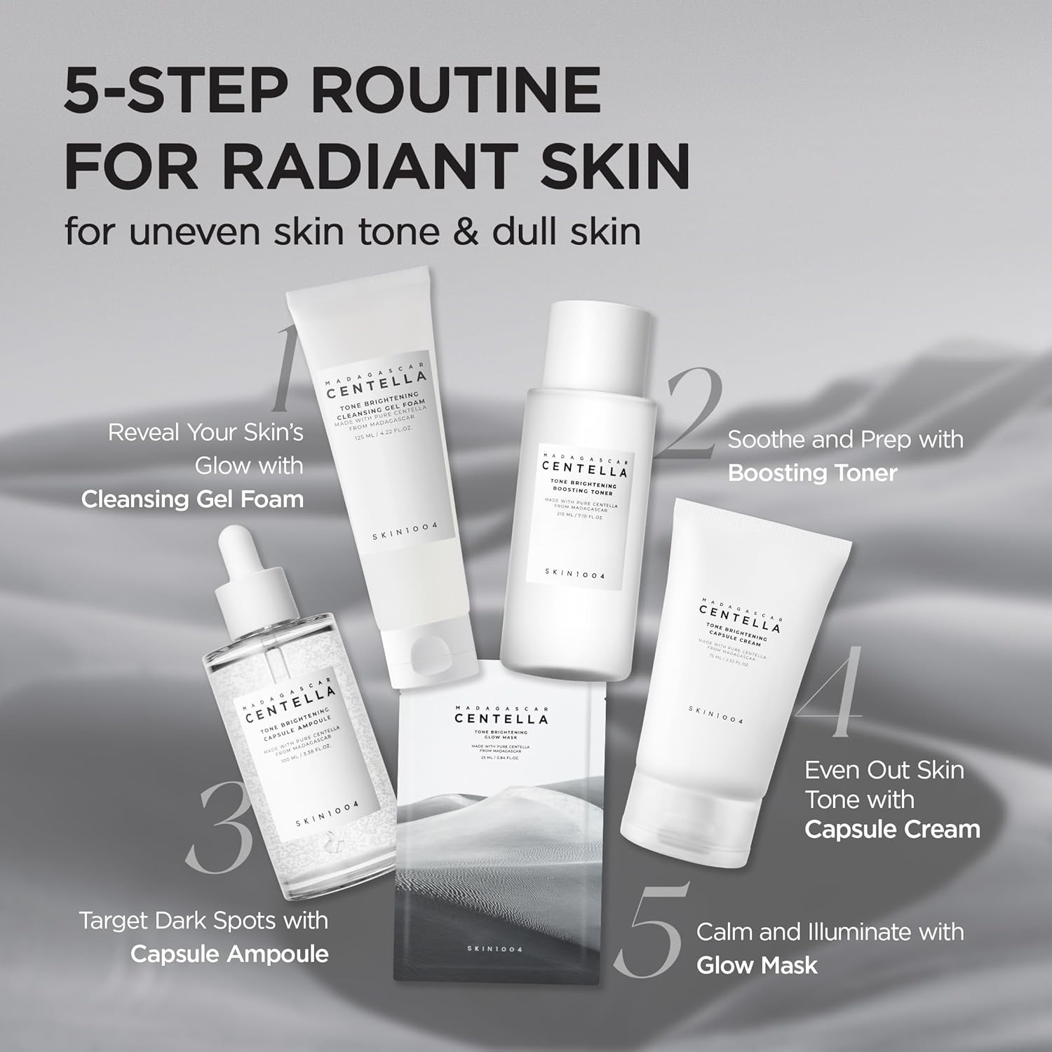 SKIN1004 Tone Brightening Capsule Ampoule, 3.4 fl oz (100 ml), Tone-Brightening Capsule Ampoule, 3.4 fl oz (100 ml), Whitening Care, Serum