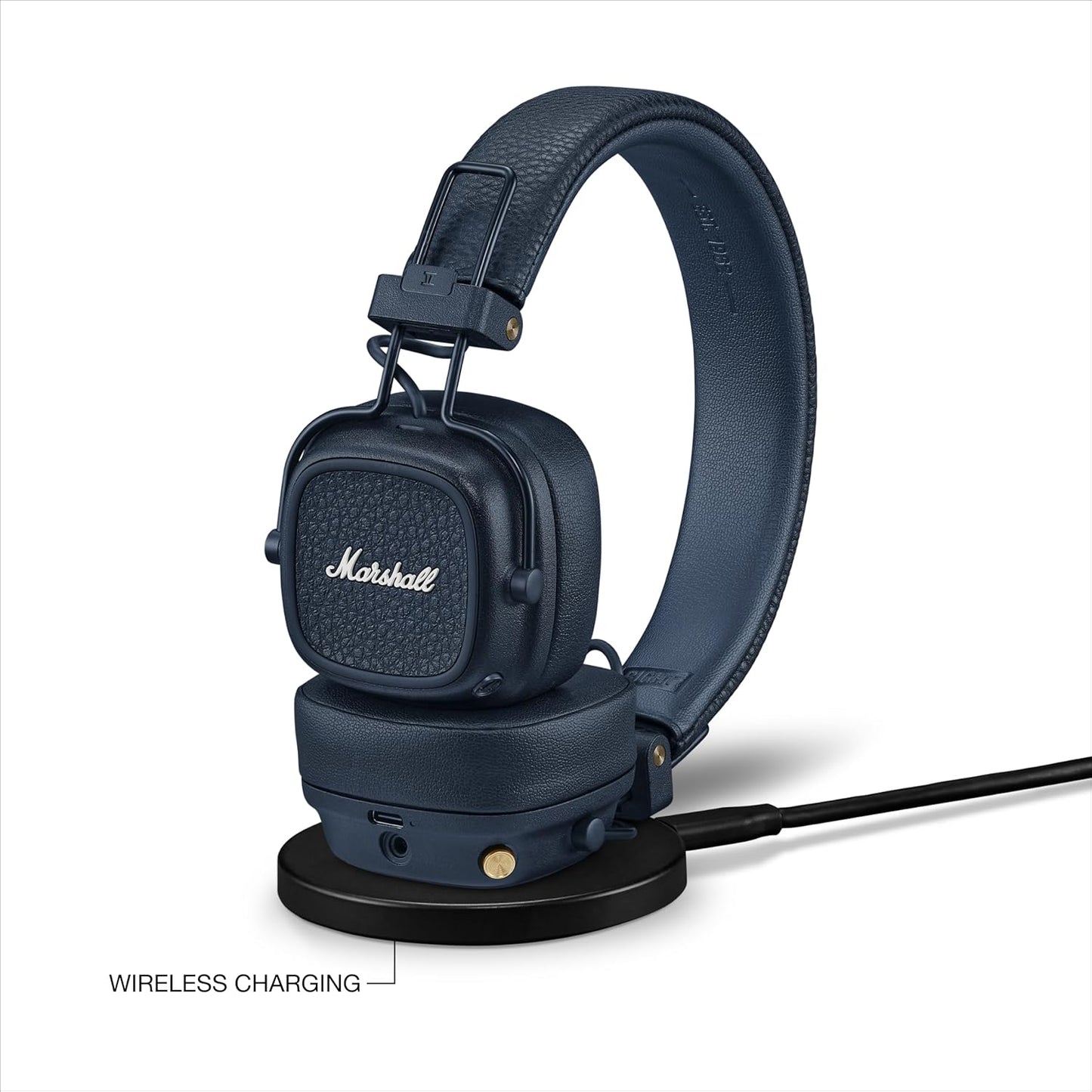 Marshall Wireless On-Ear Headphones Major V Midnight Blue Bluetooth / 100 Hours Continuous Playback / Qi Charging Compatible / Call Support [Domestic Genuine Product]
