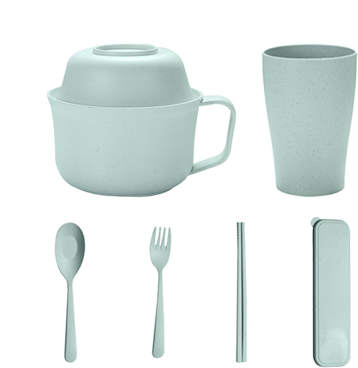 Ramen Bowl Set, Ramen Pot Set - Ramen Bowl Set Instant Ramen Microwave Bowl Set | Ramen Noodle Microwave Bowl Set with Chopsticks Spoon for Ramen, Pho, Udon, Soba, Noodles