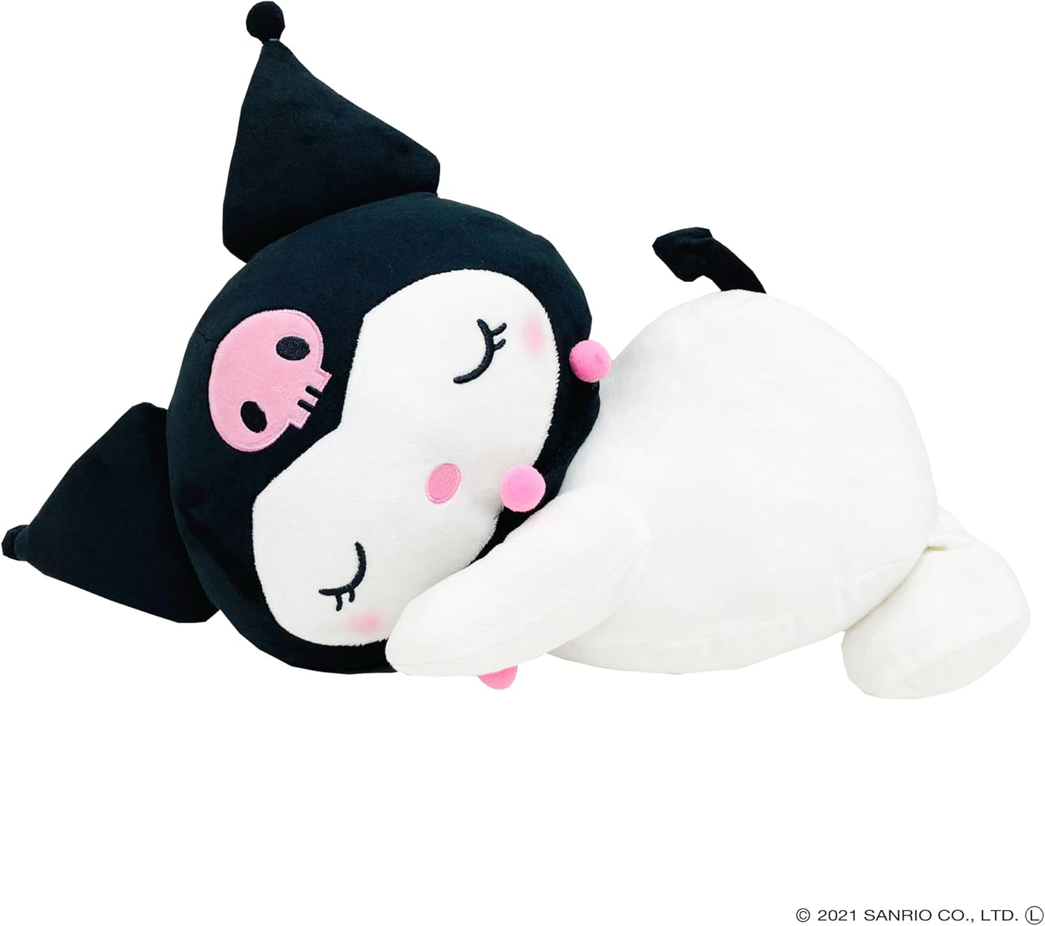 MORIPiLO Sanrio Cushion, Kuromi-chan, Large Plush Toy, Black (Companion Pillow M Size Approx. 45 cm) MORISHITA Pillow 4620753