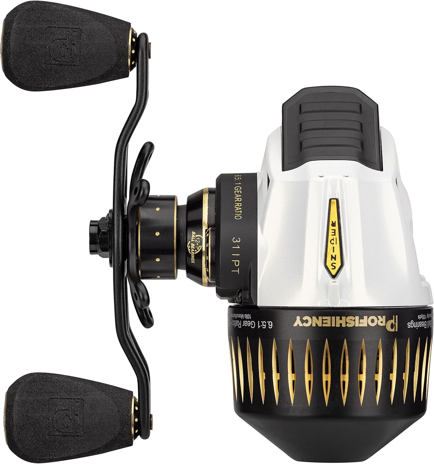 ProFISHiency Sniper High Speed Spincast Reel | 100 Yards Presspool 10,000lb Monofilament Line | 6:5:1 Gear Ratio | Heavy Duty Aluminum Cone and All Metal Gear | World's Fastest Spincast Reel