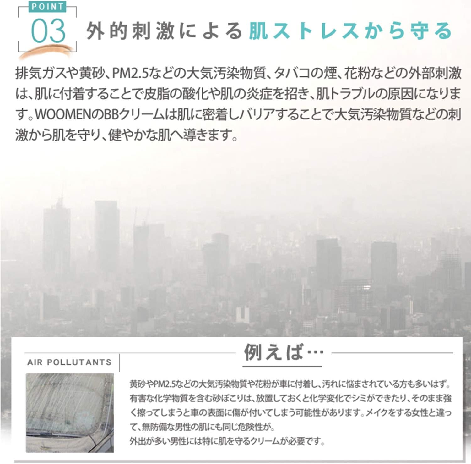 WOOMEN SPF30 PA++ Concealer Foundation Men's BB Cream 0.7 oz (20 g) (Ochre Type)