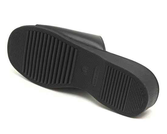 Women's Sandals Made in Japan Plain Open Toe Low Heel Black