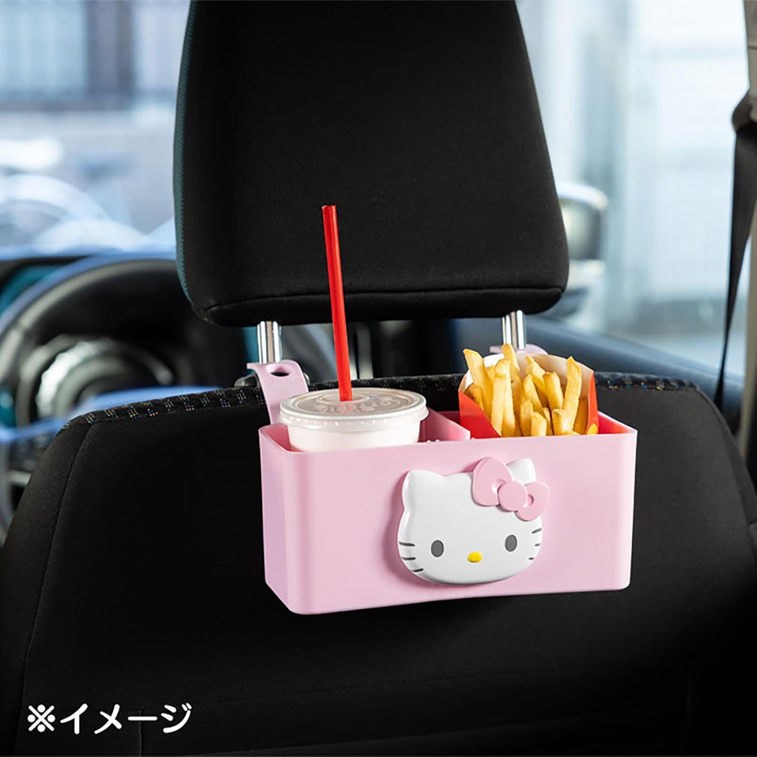 Sanrio 548154 Car Basket, Hello Kitty Storage Case, Box, Small Items, Car Goods