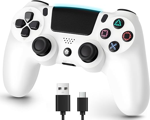 PS4 Controller (2025 Innovation Version/Update) PS4 Controller, Pc, Turbo Fire, 6-Axis Gyro Sensor, Double Vibration, High Precision Button, Bluetooth 5.4, Wireless/Wired, Stable Connection, 1000 mAh
