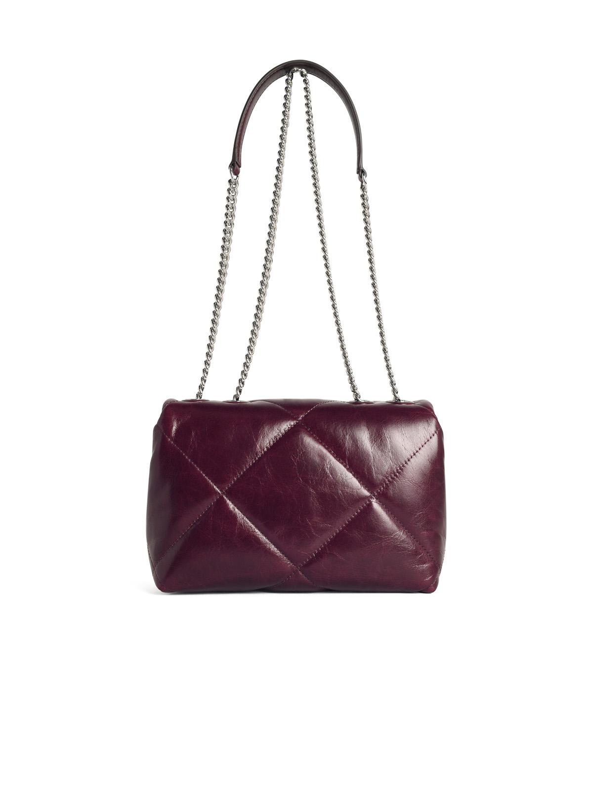 Tory Tory Burch Small 'Kira' Burgundy Lear Crossbodyバッグ - Image 7