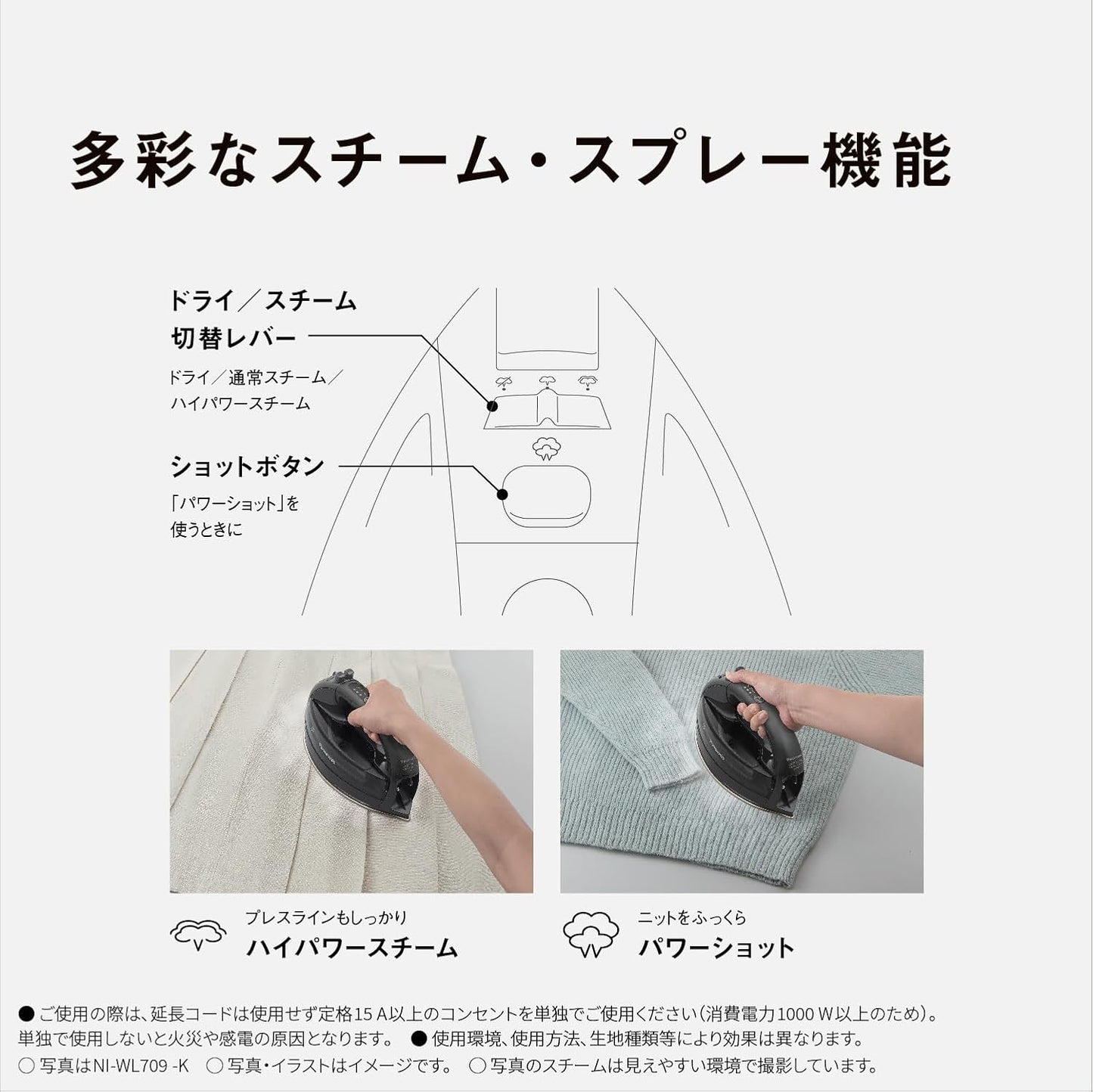 【2025 Latest Model Cordless】Panasonic Cordless Steam Iron NI-WL509-C, Beige, W-Head, Ceramic Coated