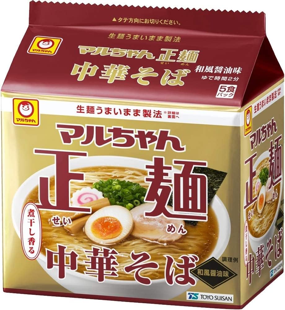 Maruchan Seomen Noodles 5 Pack Set (Soy Sauce, Miso, Salt, Pork Bone, Pork Bone Soy Sauce, Japanese Style Soy Sauce, Yakisoba), 7 Bags Each