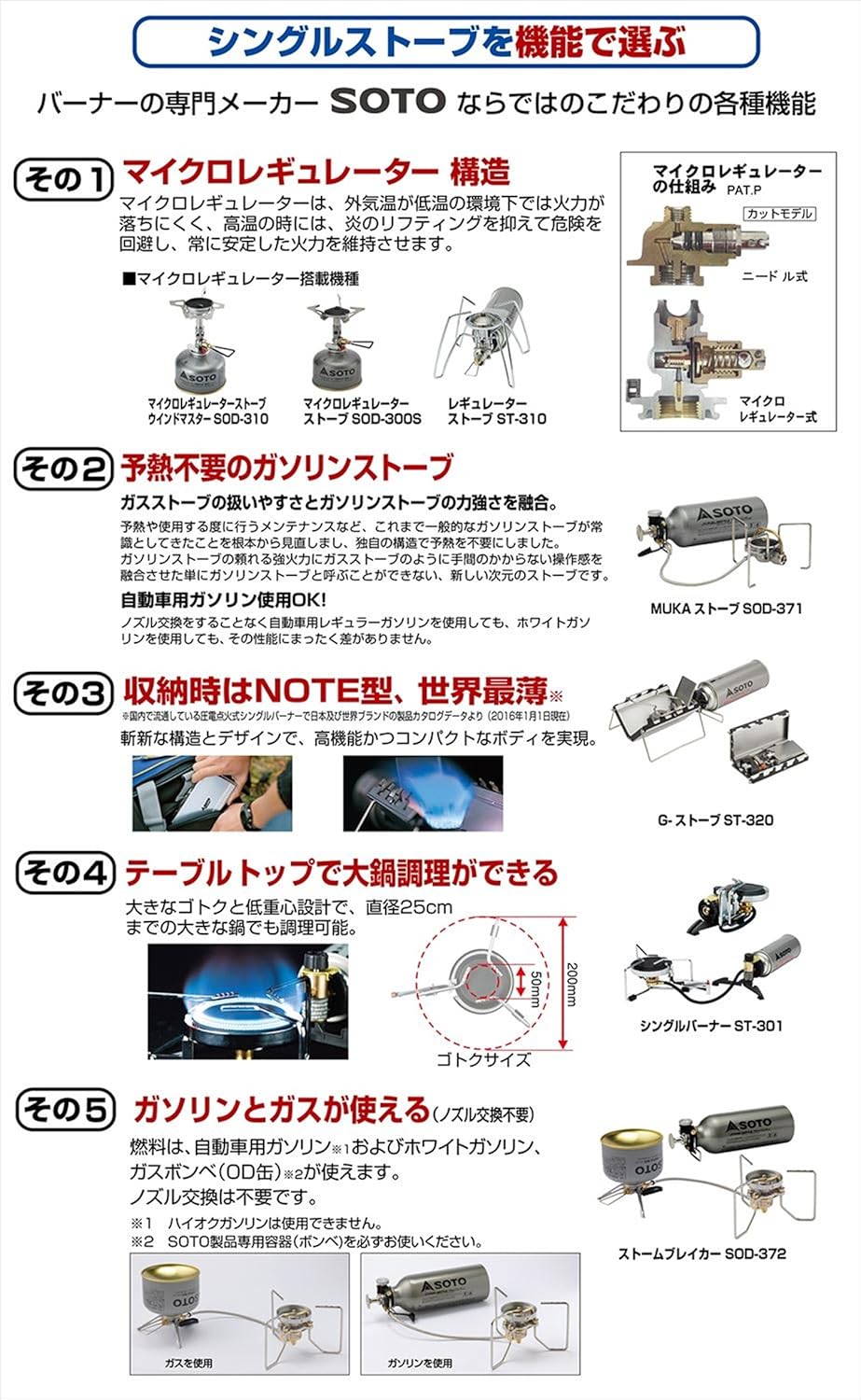 ソト(SOTO) アミカス 日本製 シングルバーナー SOD-320
