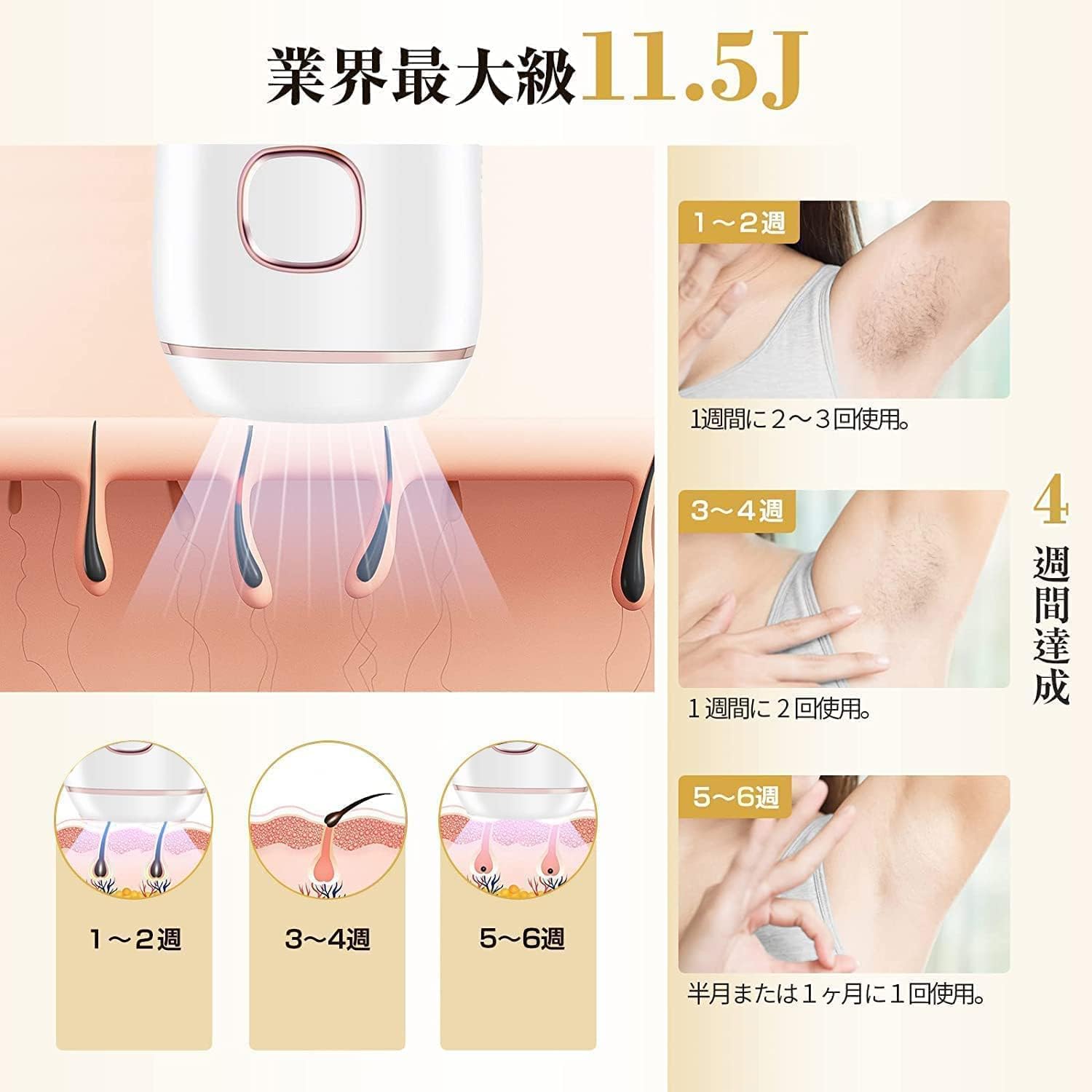 Epilator, Sapphire Cooling Sensation Epilator, Light Epilator, IPL, Whole Body Hair Removal, 990,000 Irradiation, Continuous Irradiation, Household Epilator, Light Epilator, Beauty Device, VIO