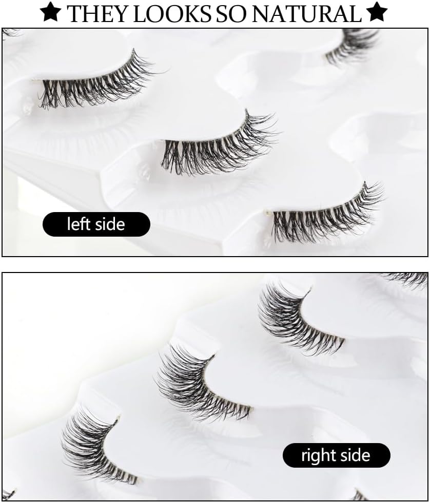 Daily Short 5 Pairs False Eyelashes Fake Mink Eyelashes Ultra Thick Daily Makeup Stage Eyelashes (YK404)