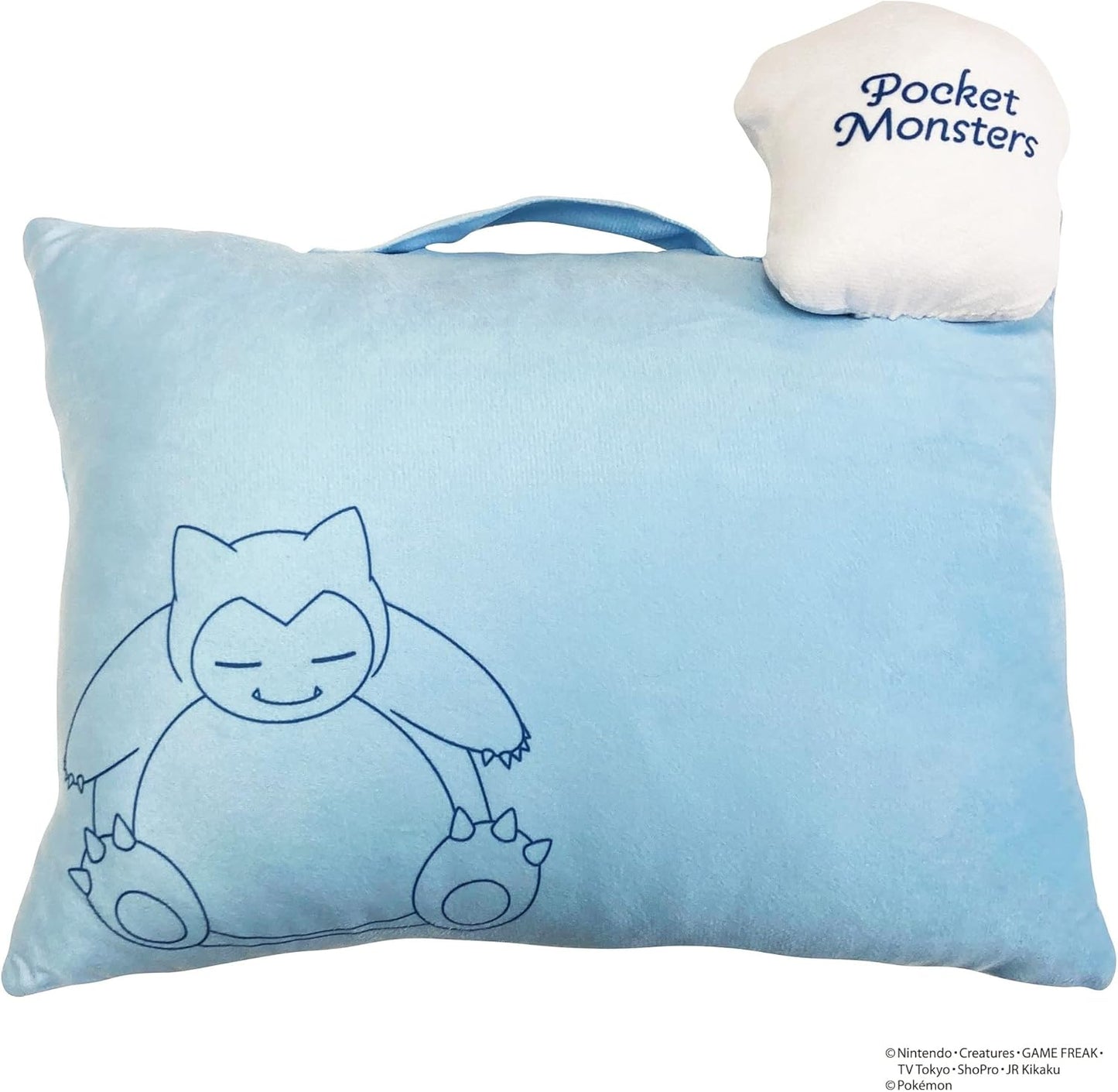 MORiPiLO Plush Pillow Pokemon KABYON (with Mascot) Handle Attached Compact Cushion Goods Stuffed Toy Nap Pillow 11 x 15.4 x 3.5 inches (28 x 39 x 9 cm) Blue Character Pillow by Morishita